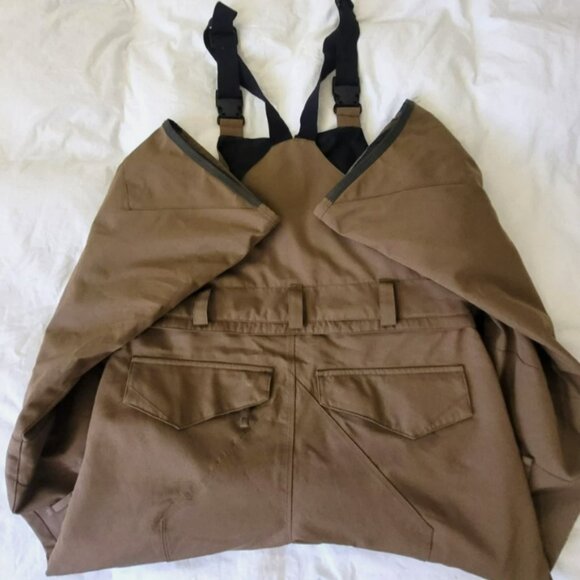 Volcom Rain Bib Overalls Men's Size Small Brown Cold Weather Gear - Picture 2 of 12